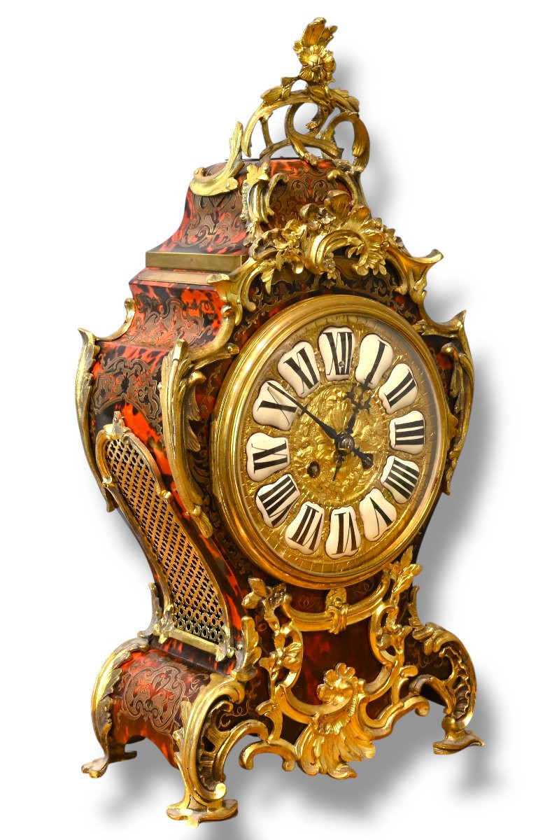 Large Boulle-style Clock - France, Mid-19th Century-photo-1